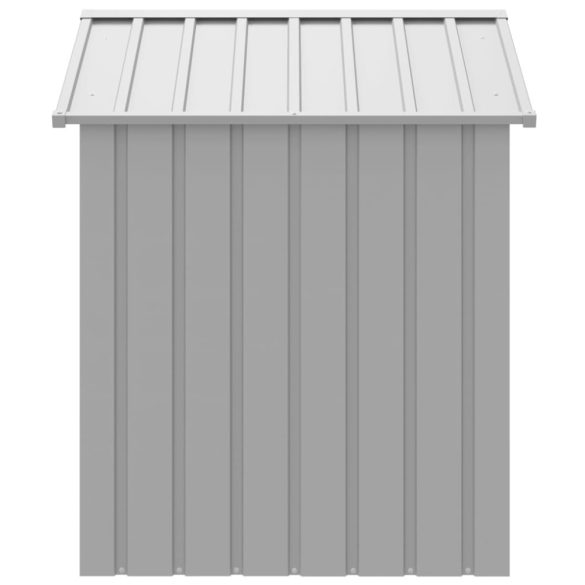 világosszürke horganyzott acél tetős kutyakennel 117x103x123 cm