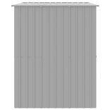 világosszürke horganyzott acél tetős kutyakennel 214x153x181 cm