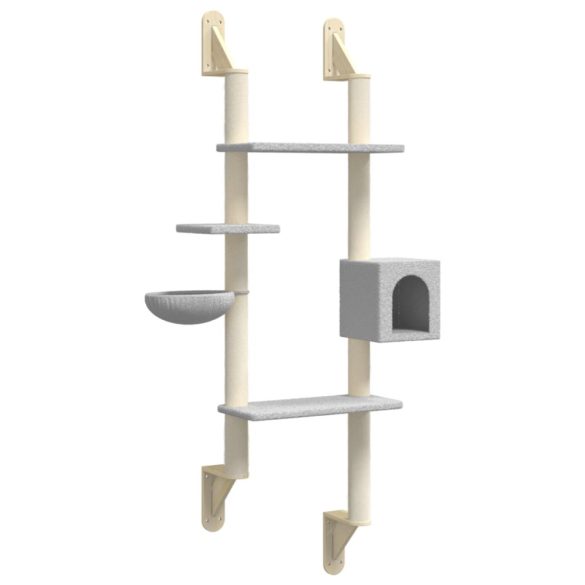 világosszürke falra szerelhető kaparófa 180 cm