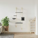 sötétszürke falra szerelhető kaparófa 180 cm