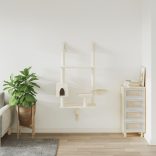 krémszínű falra szerelhető kaparófa 153 cm