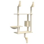 krémszínű falra szerelhető kaparófa 153 cm