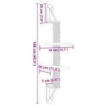 világosszürke falra szerelhető kaparófa 108 cm