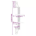 sötétszürke falra szerelhető kaparófa 108 cm