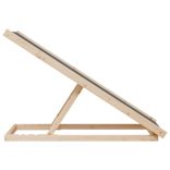 szürke tömör fenyőfa kutyarámpa 100 x 40 cm