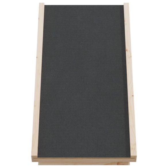 szürke tömör fenyőfa kutyarámpa 70 x 35 cm