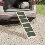 szürke tömör fenyőfa kutyarámpa 120 x 30 cm