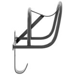 fekete vas falra szerelhető kantártartó