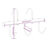 fekete acél kantárakasztó 5 forgatható akasztóval