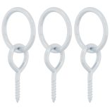 3 db ezüstszínű acél lókötőgyűrű szemes csavarokkal