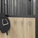 3 db ezüstszínű acél lókötőgyűrű szemes csavarokkal