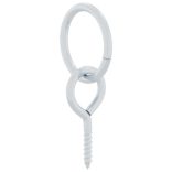 3 db ezüstszínű acél lókötőgyűrű szemes csavarokkal