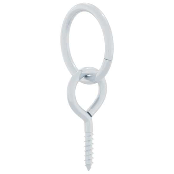 3 db ezüstszínű acél lókötőgyűrű szemes csavarokkal