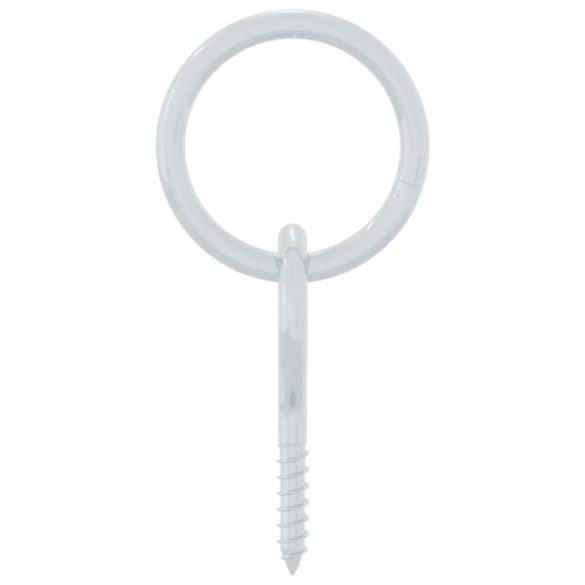 3 db ezüstszínű acél lókötőgyűrű szemes csavarokkal