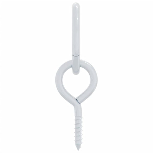 3 db ezüstszínű acél lókötőgyűrű szemes csavarokkal