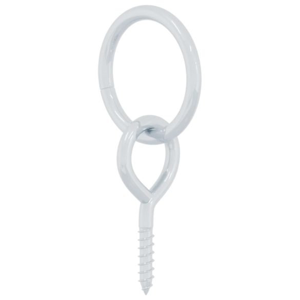 3 db ezüstszínű acél lókötőgyűrű szemes csavarokkal