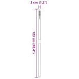 fekete acél teleszkópos vasvillanyél