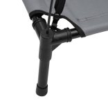 antracitszürke oxford szövet és acél baldachinos kutyaágy