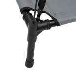 antracitszürke oxford szövet és acél baldachinos kutyaágy