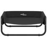 antracitszürke oxford szövet és acél emelt kutyaágy