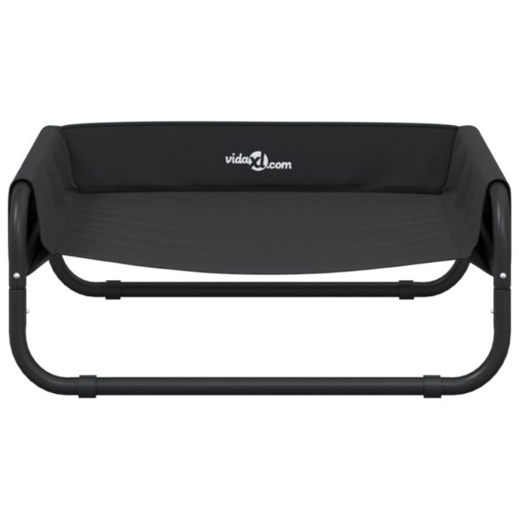 antracitszürke oxford szövet és acél emelt kutyaágy