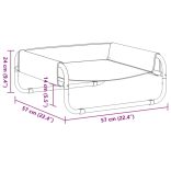 antracitszürke oxford szövet és acél emelt kutyaágy