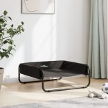 antracitszürke oxford szövet és acél emelt kutyaágy