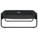 antracitszürke oxford szövet és acél emelt kutyaágy