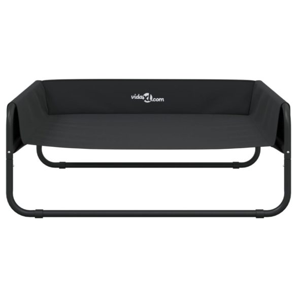 antracitszürke oxford szövet és acél emelt kutyaágy