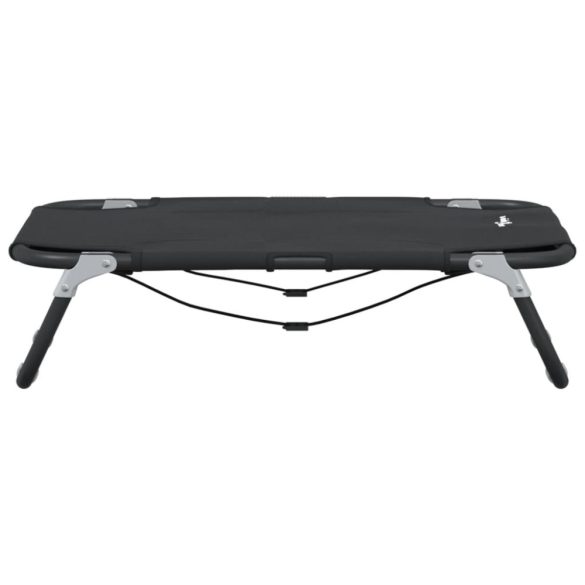 antracitszürke oxford szövet és acél összecsukható kutyaágy