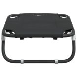 antracitszürke oxford szövet és acél összecsukható kutyaágy