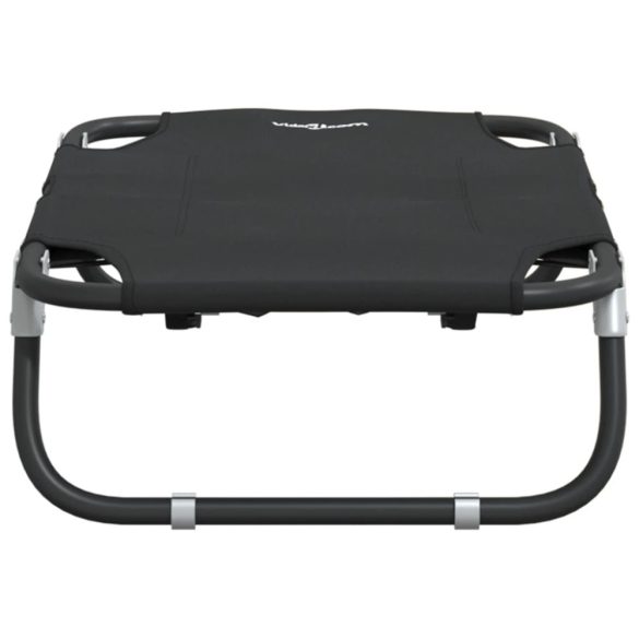 antracitszürke oxford szövet és acél összecsukható kutyaágy