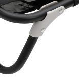 antracitszürke oxford szövet és acél összecsukható kutyaágy