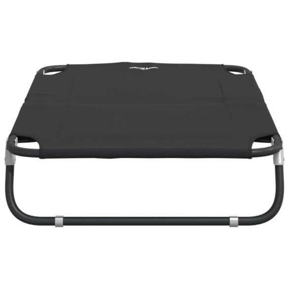 antracitszürke oxford szövet és acél összecsukható kutyaágy