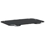 antracitszürke oxford szövet és acél összecsukható kutyaágy