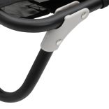 antracitszürke oxford szövet és acél összecsukható kutyaágy