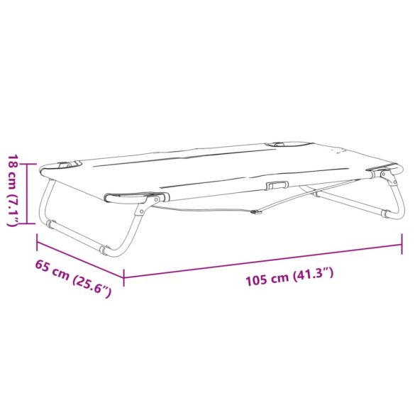 antracitszürke oxford szövet és acél összecsukható kutyaágy