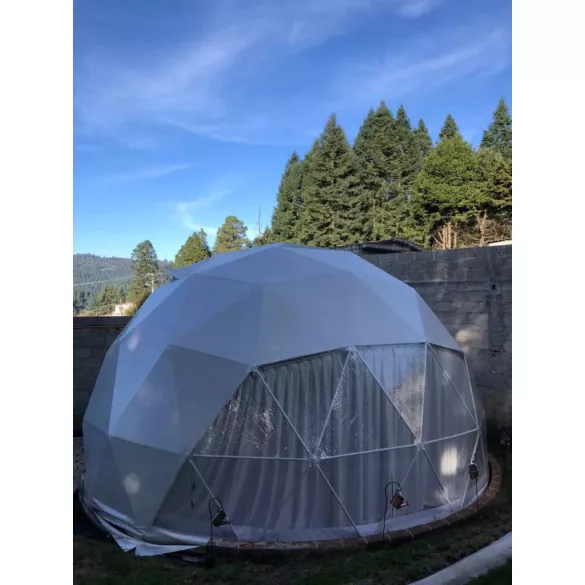 Profi szigetelt glamping sátor / dome / geodéziai sátor 6m átmérővel