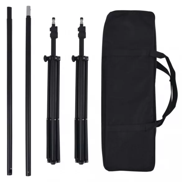 fotó stúdió szett 5 színes háttérrel és állítható kerettel