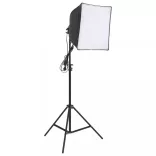 stúdiólámpaszett háromlábú állvánnyal és softbox-szal