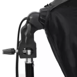 stúdiólámpaszett hátterekkel és softboxokkal