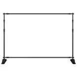 fekete acél háttérállvány 305x243 cm