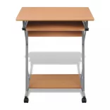 Computer Iróasztal KIhuzható Tálcás Office Diák Asztal Barna