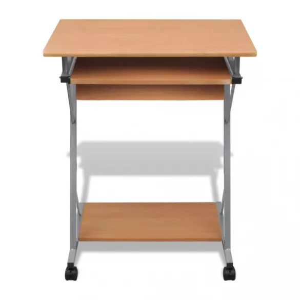 Computer Iróasztal KIhuzható Tálcás Office Diák Asztal Barna