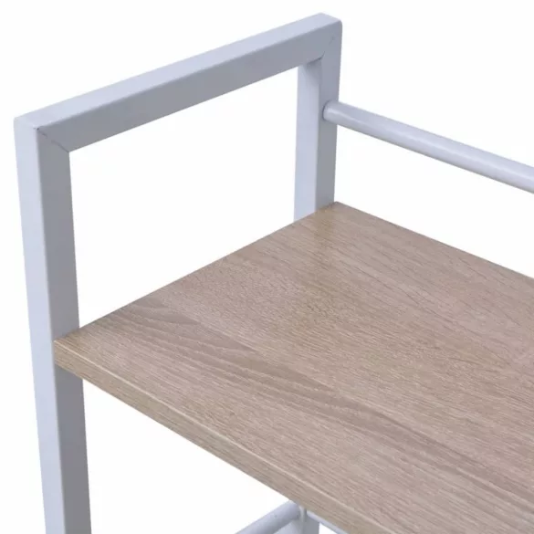 tölgy íróasztal 4 szintes könyvespolccal