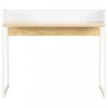 fehér és tölgyszínű íróasztal 90 x 60 x 88 cm
