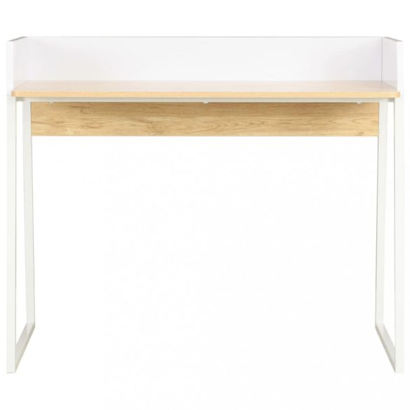 fehér és tölgyszínű íróasztal 90 x 60 x 88 cm