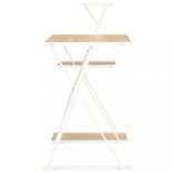 fehér és tölgyszínű íróasztal polccal 116 x 50 x 93 cm