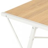 fehér és tölgyszínű íróasztal polccal 116 x 50 x 93 cm