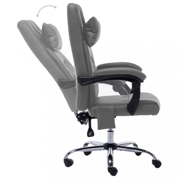 antracitszürke műbőr masszázsfunkciós irodaszék